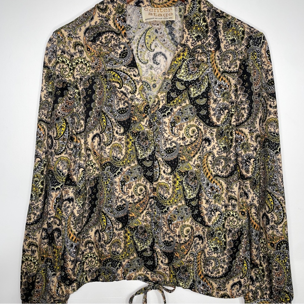 RARE Vintage 1970’s Paisley Shirt by Center Stage - Women’s size M/L